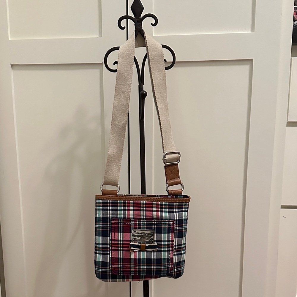 Tommy Hilfiger Plaid Crossbody Bag | Red & Blue Preppy Tartan Messenger
